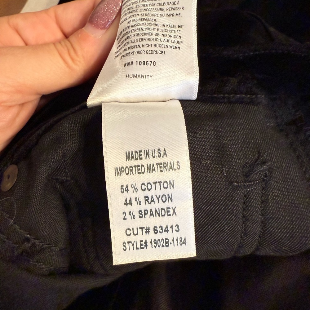 Women’s Citizens Of Humanity Black Lilah High Rise Bootcut Flare Velvet Pants - Picture 5 of 8